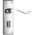 Door Lever Camden Privacy Pair Chrome Plated H152xW50xP60mm in Chrome Plated