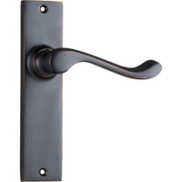 Door Lever Fremantle Latch Pair Antique Copper H150xW35xP50mm in Antique Copper
