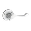 Door Lever Victorian Round Rose Pair Satin Chrome D63xP58mm

(Latch/Lock Sold Separately) in Satin Chrome