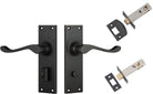 Door Lever Victorian Antique Copper Privacy Set in Antique Copper