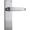 Door Lever Balmoral Latch Pair Satin Chrome H156xW42xP46mm in Satin Chrome