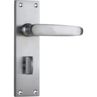 Door Lever Balmoral Privacy Pair Satin Chrome H156xW42xP46mm in Satin Chrome