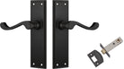 Door Lever Milton Antique Copper Passage Set in Antique Copper