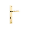 Door Lever Sarlat Rectangular Privacy Polished Brass CTC85mm H240xW38xP55mm in Polished Brass