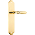 Door Lever Sarlat Shouldered Latch Polished Brass H250xW48xP57mm in Polished Brass