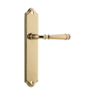 Door Lever Verona Shouldered Latch Polished Brass H237xW50xP59mm in Polished Brass