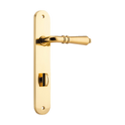Door Lever Sarlat Oval Privacy Polished Brass CTC85mm H240xW40xP55mm in Polished Brass