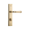 Door Lever Verona Stepped Privacy 85 Polished Brass H237xW50xP59mm in Polished Brass