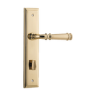 Pair of Iver Verona lever door handles on stepped backplates, showcasing elegant architectural hardware design.