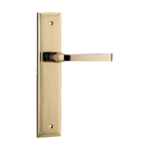 Door Lever Annecy Stepped Latch Polished Brass H237xW50xP65mm in Polished Brass