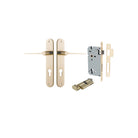 Door Lever Como Oval Euro Pair Polished Brass CTC85mm L119xP59mm BPH240xW40mm Mortice Lock Euro Polished Brass CTC85mm Backset 60mm Euro Cylinder Key Thumb 5 Pin Polished Brass 65mm KA4 in Polished Brass