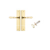 Door Lever Sarlat Chamfered Polished Brass L111xP55mm BPH240xW50mm Passage Kit Tube Latch Split Cam 'T' Striker Polished Brass Backset 60mm in Polished Brass