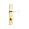 Sarlat Chamfered Privacy Polished Brass 85mm H240xW50xP55mm in Polished Brass