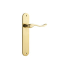 Door Lever Stirling Oval Latch Pair Polished Brass H240xW40xP64mm in Polished Brass