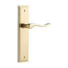 Door Lever Stirling Stepped Latch Pair Polished Brass H237xW50xP64mm in Polished Brass