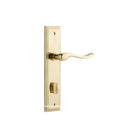 Door Lever Stirling Stepped Privacy Pair Polished Brass CTC85mm H237xW50xP64mm in Polished Brass
