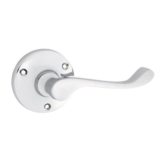 Door Lever Victorian Round Rose Pair Chrome Plated D63xP58mm

(Latch/Lock Sold Separately) in Chrome Plated