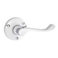 Door Lever Victorian Round Rose Pair Chrome Plated D63xP58mm
(Latch/Lock Sold Separately) in Chrome Plated