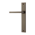 Door Lever Baltimore Rectangular Latch Left Hand Fixed Signature Brass L118xP54mm BPH240xW38mm in Signature Brass