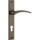 Door Lever Oxford Rectangular Euro Signature Brass CTC85mm H240xW38xP60mm in Signature Brass