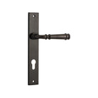 Door Lever Verona Rectangular Euro Signature Brass CTC85mm H237xW50xP59mm in Signature Brass