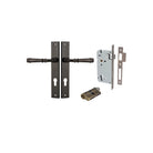 Door Lever Verona Rectangular Euro Signature Brass CTC85mm H240xW38xP59mm Entrance Kit, Mortice Lock Euro Signature Brass CTC85mm Backset 60mm, Euro Cylinder Dual Function 5 Pin Signature Brass L65mm KA1 in Signature Brass