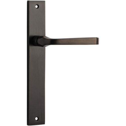 Door Lever Annecy on Long Backplate Signature Brass H237xW50xP65mm in Signature Brass