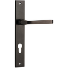 Door Lever Annecy Rectangular Euro Signature Brass CTC85mm H237xW50xP65mm in Signature Brass