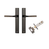 Door Lever Annecy Rectangular Latch Signature Brass H240xW38xP65mm Passage Kit, Tube Latch Split Cam 'T' Striker Signature Brass Backset 60mm in Signature Brass