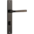 Door Lever Annecy Rectangular Privacy Signature Brass CTC85mm H237xW50xP65mm in Signature Brass