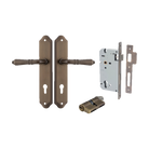 Door Lever Sarlat Shouldered Euro Signature Brass CTC85mm H250xW48xP57mm Entrance Kit Mortice Lock Euro Signature Brass CTC85mm Backset 60mm, Euro Cylinder Dual Function 5 Pin Signature Brass L65mm KA1 in Signature Brass