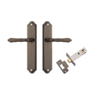 Door Lever Sarlat Shouldered Latch Signature Brass H250xW48xP57mm Passage Kit Tube Latch Split Cam 'T' Striker Signature Brass Backset 60mm in Signature Brass