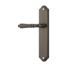 Door Lever Sarlat Shouldered Latch Left Hand Fixed Signature Brass L111xP55mm BPH250xW48mm in Signature Brass