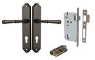 Door Lever Verona Shouldered Euro Signature Brass CTC85mm H240xW50xP59mm Entrance Kit Mortice Lock Euro Signature Brass CTC85mm Backset 60mm, Euro Cylinder Dual Function 5 Pin Signature Brass L65mm KA1 in Signature Brass