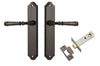 Door Lever Verona Shouldered Latch Signature Brass H240xW50xP59mm Passage Kit Tube Latch Split Cam 'T' Striker Signature Brass Backset 60mm in Signature Brass