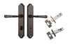 Door Lever Verona Shouldered Privacy Signature Brass CTC85mm H240xW50xP59mm Inbuilt Privacy Kit Tube Latch Split Cam 'T' Striker Signature Brass Backset 60mm, Privacy Bolt Round Bolt Signature Brass Backset 60mm in Signature Brass