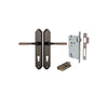 Door Lever Annecy Shouldered Euro Signature Brass CTC85mm H240xW50xP65mm Entrance Kit Mortice Lock Euro Signature Brass CTC85mm Backset 60mm, Euro Cylinder Dual Function 5 Pin Signature Brass L65mm KA1 in Signature Brass