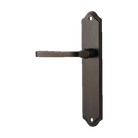 Door Lever Annecy Shouldered Latch Left Hand Fixed Signature Brass L117xP65mm BPH250xW48mm in Signature Brass