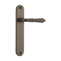 Door Lever Sarlat Oval Latch Signature Brass H240xW40xP55mm in Signature Brass