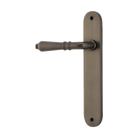 Door Lever Sarlat Oval Latch Left Hand Fixed Signature Brass L111xP53mm BPH240xW40mm in Signature Brass