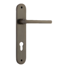 Door Lever Baltimore Oval Euro Signature Brass CTC85mm H240xW40xP55mm in Signature Brass