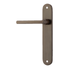 Door Lever Baltimore Oval Latch Left Hand Fixed Signature Brass L118xP54mm BPH240xW40mm in Signature Brass