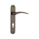 Door Lever Oxford Oval Euro Signature Brass CTC85mm H240xW40xP60mm in Signature Brass