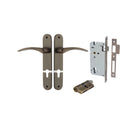 Door Lever Oxford Oval Euro Signature Brass CTC85mm H240xW40xP60mm Entrance Kit Mortice Lock Euro Signature Brass CTC85mm Backset 60mm, Euro Cylinder Dual Function 5 Pin Signature Brass L65mm KA1 in Signature Brass