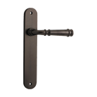 Door Lever Verona Oval Latch Signature Brass H240xW50xP59mm in Signature Brass
