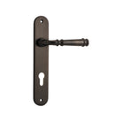 Door Lever Verona Oval Euro Signature Brass CTC85mm H240xW50xP59mm in Signature Brass