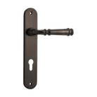 Door Lever Verona Oval Euro Signature Brass CTC85mm H240xW50xP59mm in Signature Brass