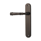 Door Lever Verona Oval Latch Left Hand Fixed Signature Brass L122xP56mm BPH240xW40mm in Signature Brass
