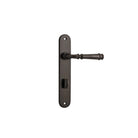 Door Lever Verona Oval Privacy Signature Brass CTC85mm H240xW50xP59mm in Signature Brass