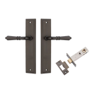 Door Lever Sarlat Stepped Signature Brass Passage Kit in Signature Brass